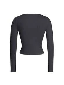 Vaiaye Women's Summer Knit Square-Neck Diamond-Cutout Sexy Cinched-Waist Christmas Slim Top