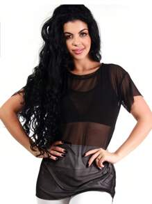 KIT 2 Tulle Fitness Gym Tops 10736 - Màu be - Xem 4