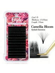 12盒 MASSCAKU 3D 蓬松即开型仿貂毛假睫毛，8-20毫米混合长度，哑光黑色睫毛簇，睫毛扇，单根假睫毛，假睫毛 - D - 查看 26