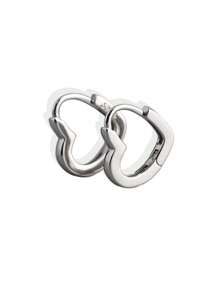 1 paire de boucles d'oreilles en forme de cœur creuses en argent sterling 925, légères, hypoallergéniques, élégantes et . Convient pour un cadeau de la Saint-Valentin, livré avec une boîte-cadeau.