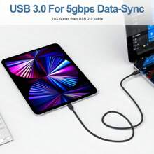 Adaptador de cargador de coche de 6 puertos 90W con carga rápida, cable de carga de 3.3FT/100CM, cable de datos USB-C a Type-C/Apple IOS compatible con iPhone, set de adaptador de carga de coche