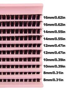 Asiteo 120 Pcs Fluffy Lash Clusters - Natural Look Wispy Eyelash Extensions ForDIY At Home - 8-16MM D Curl Individual Cluster Lashes