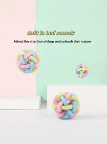 Three-Color Pet Interactive Chew Toy Pet Bell Ball - Interactive Chew Toy For Puppies And Cats - Multicolor - View 6