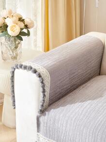 1 件通用沙发垫套,现代波西米亚风格,防尘,防滑,保护沙发座椅,可机洗,温暖,防褪色,宠物友好,适合卧室、办公室、客厅、L 型沙发和 1/2/3/4 座 - 灰色 - 查看 8