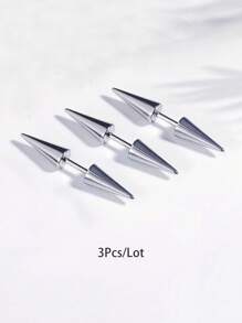 3Pcs/Lot Long Spike Helix Piercing Stud Earrings Ear Piercing Punk Body Jewelry Ear - Silver - View 10
