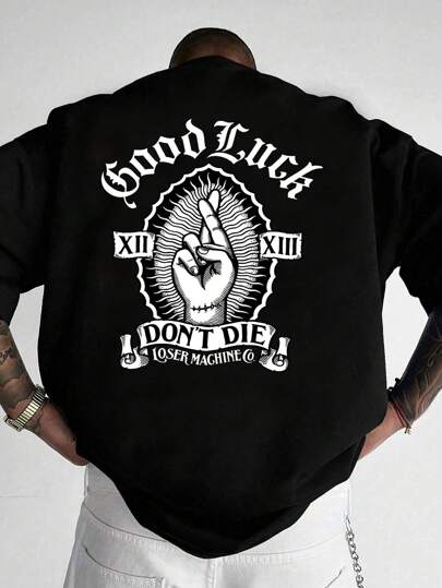 大码男士休闲百搭圆领短袖 T 恤，百搭时尚上衣，尺码 1XL-6XL