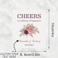 Custom-Designed Personalized Wine Bottle Packaging, Labels And Stickers For Baptism, Birthday Parties, Wedding Celebrations, And Valentine'S Day Decorations.