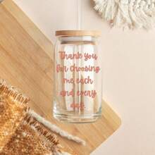 Custom Design Glass Tumbler 16oz Personalized Text Logo Photo Picture Iced Coffee Beer Soda Can Lid Straw Soft Drink Cup Gift Him Her Mom