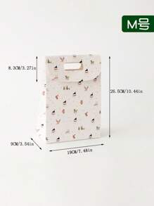 1pc Christmas Self-Adhesive Gift Box, Candy Box, Gift Candy Bag, Handheld Flip-Cover Gift Box Bag, Holiday Gift Bag