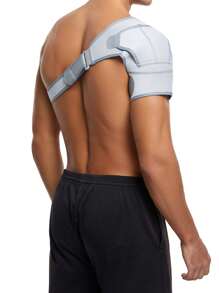 1 pieza Correa deportiva ajustable gris, correa de hombro protectora para baloncesto, fútbol, fitness para prevenir la tensión muscular
