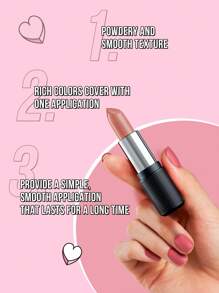 Misslyn Mattastic Matte Lipstick, Highly Pigmented Matte Lipstick, Long-Lasting Velvety Smooth Sensual Deep Red Lipstick, Creamy Powder Texture, Ideal For Y2K Makeup, Party, Beach, Travel, Camping, Outdoor, Gift, Rose, Fashion, New Year, Makeup, Cosplay, Best Travel, Holiday, Colorful, Campus, School, Charm, Chinese New Year, Valentine's Day, Vegan, Cruelty-Free, Halloween, Pumpkin, Trick Or Treat, October 31st, Ghost - #221 NUDE IS CUTE - View 4