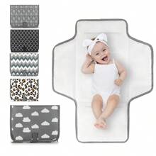 1 Pieza Colchoneta de cambio de pañales para bebé: Colchoneta de cambio portátil impermeable con almohada incorporada, adecuada para uso diario de colchoneta de cambio de bebé