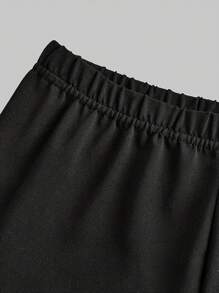 Girls' Summer Niche Design Camouflage Crop Top With Shorts Outfit - Multicolor - View 5