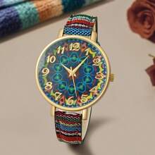 6 件/套女士手表时尚女士腕表手表套装时钟女表节日礼物情人节