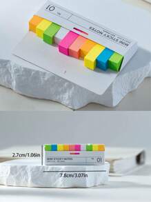 2-1 Set Of Small Strip Marking Index Stickers,Super Mini Sticky Notes Peelable Memo Pad Easy To Pick Up Marker Correction Function Soft Color Notepad Diary Planner Sticker