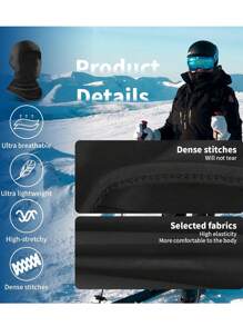 Ski Mask+Arm Sleves, Face Mask For Men And Women – Skiing, Snowboarding, Motorcycle, UV Protection & Wind Protection