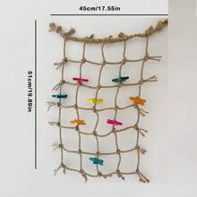 Parrot Climbing Net, Colored Star Rope Parrot Climbing Net And Parrot Chewing Toy, Parrot Hanging Playground, Suitable For Squirrels And Sugar Gliders Bird Cage Accessories Bird Toys