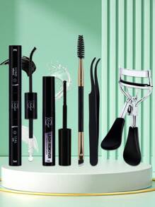 Kit de herramientas DIY para pestañas LASHSUN de 5 unidades - ¡Para todas tus necesidades de pestañas en racimo DIY! Incluye rizador de pestañas, pinzas, BOND&SEAL, removedor de pestañas y cepillo para pestañas. Compacto y portátil, perfecto para la vida diaria, citas, fiestas y viajes