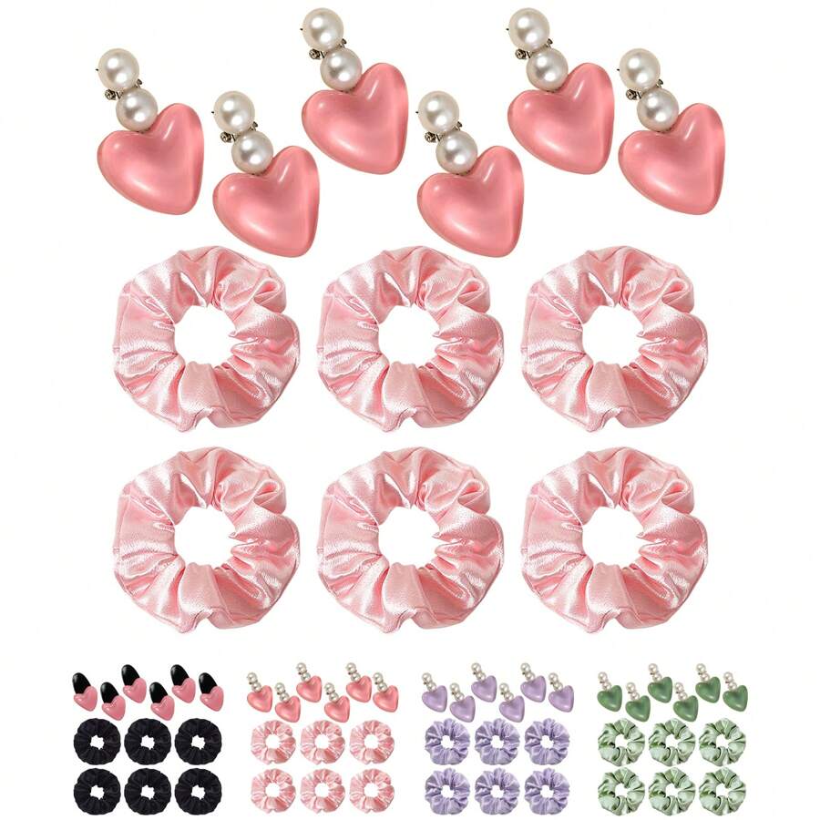 12-teiliges Brautjungferngeschenk, Brautjungfern-Antragsgeschenk, Junggesellenabschiedsgeschenke, enthalten 6 Haargummis und 6 Liebesclips für Brauthochzeitsfeiern