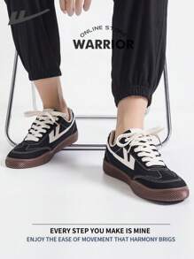 Warrior Men's Breathable Sports Shoes Spring And SummerLightweightComfortableBreathableModest Style Casual Yet SleeksneakersApplicable Throughout The Yearwear-ResistingAll-Day WearTraining SneakersRunning Shoescanvas Shoe - Black - View 6