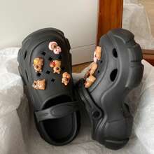 2025 Spring Thick Bottom Hollow Design Capybara Cartoon EVA Beach Garden Clogs For Women, Fashion Party Casual Cute All Season