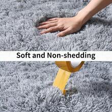 Soft Fluffy Shag Throw Area Rug, 2x4 Black, Non-Slip Bedroom, Hallways, Bedside, Dorm, Living Room - Long Shaggy Rug - 灰色 - 查看 4