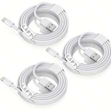 Lightning Charger Data Cable Compatible With IPhone, 3.3ft/4.9ft/6.6ft, 1/3 Packs MFi Certified USB IPhone Fast Charging Cable, Data Sync Transfer, Compatible With IPhone 14/13/12/11 Pro Max Xs X XR 8 7 6 5 5s IPad IPod And More Models
