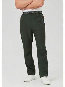 YOMEGO Pantalon de sport léger pour hommes au printemps avec bandes réfléchissantes - Respirant et séchage rapide pour la randonnée, la pêche, le cyclisme | Comprend une ceinture et 3 poches zippées