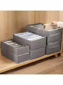 1 Pieza Organizador de ropa para armario, Organizador de armario portátil con compartimentos, Caja de almacenamiento individual, Organizador de cajones de armario plegable para ropa interior, calcetines, bufandas, leggings, camisetas, jeans