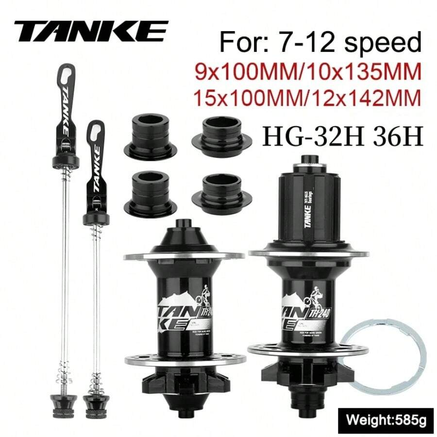 TANKE-MTB Hub,32 36 Holes 6 Claw 108 Clicks NBK,Sealed Bearing,Mountain Bike Aluminum Alloy Disc Brake Hub,7,8,9,10,11,12 Speed HUB - 黑色 - 查看 1