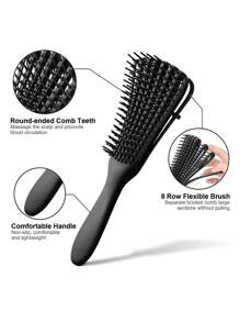 7 pièces/set Outils de coiffure, Set de peignes de coiffure, Bouteille de vaporisation transparente de 200 ml, Brosse à cheveux effilochée, Peigne à queue de rat, Brosse pour les bords et l'arrière pour le brossage, le peignage, le coiffage des cheveux pour les femmes, les voyages, l'extérieur, le sport, le bureau, l'école, accessoires capillaires