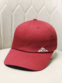 1 件装男士简约山地印花棒球帽，可调节休闲老爹帽，带户外徒步图案，适合登山、徒步旅行、钓鱼、户外活动，很棒的礼物创意 - 山峰 - 查看 3