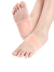 2 件足弓支撑硅胶绷带软硅胶半鞋垫，适用于休闲鞋、运动鞋、高跟鞋