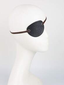 1 件中世纪男士复古维京面具独眼眼罩凯尔特 PU 皮革头饰角色扮演道具配件万圣节 - 彩色 - 查看 2