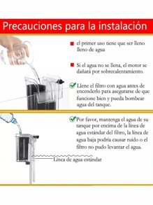 Filtro exterior en cascada para peceras de 15 a 20 litros - Blanco - Ver 2
