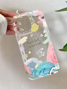 Coque de téléphone antichoc compatible avec l'iPhone 16 Pro Max/11/12/13/14 Plus/15 Pro/XS/XR, avec motifs lettre, vague, avion, airbag - Multicolore - Voir 4