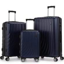 3 Piece Expandable Hard Shell Luggage Set With Spinner Wheels And TSA Lock For Enhanced Security And Convenience