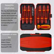 Juego de 12 piezas de herramientas de mano VDE aisladas de 1000V, juego de destornilladores de electricista de alta calidad, incluye bolígrafo probador de aislamiento, para reparaciones en el hogar