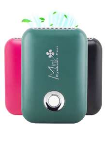 1pc USB Rechargeable Portable Mini Eyelash Fan, Bladeless Handheld Eyelash Dryer, Mini Handheld Fan Air Conditioner, Suitable For Eyelash Extension/Nail Art, Quick Dry Gel/Adhesive Nail & Eyelash Extension Kit, Indoor/Outdoor Travel/Home/Office