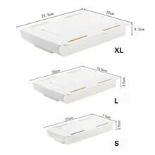 Hidden Storage Box Desk Storage Drawer Self-Adhesive Plastic Table Storage Holder Simple Sundries Cosmetics Stationery Organizer