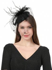 YBYR Fascinators Hats 20s 50s Hat Pillbox Hat The Jockey Club Tea Party Headwear With Veil For Girls And Women Halloween