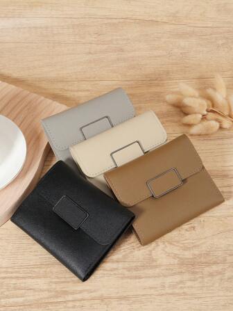 SOUTHLAND&KANGAROO 女士多功能短款优质信用卡收纳袋简约休闲多功能卡包装饰多功能钱包折叠钱包学校宿舍返校袋装学习用品女士钱包迷你钱包零钱包小钱包