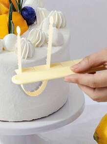 1/2pcs Cake Decorating Curved Tool With Scale, Cream Decorating Border Marker, Home DIY Baking Tool, Cake Arc Decorating Aid, Arc Lace Border Decorating Marker, Fondant Baking Tool, Suitable For Kitchen And Bakery - Multicolor - View 3