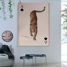 1pc Leopard A Lucky You Wall Art Canvas Schilderij Canvas Poster Muurschildering Is Geschikt Voor Slaapkamer, Muurschildering Kantoor, En Woonkamer Decoratie, Dat Wil Zeggen, Hangende Cadeau Creatieve Posters Zijn Geschikt Voor Thuis En Kantoor Decoratie