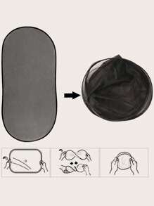 Parasol de malla para carro de 100*50cm con ventosa, parasol de ventana trasera - Negro - Ver 9