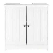 Modern Bathroom Vessel Sink Vanity Storage Cabinet W/ 2 Shelf White Wood