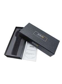 DOM 1 件时尚女士水钻镶嵌昼夜发光珍珠贝母表盘皮革表带防水腕表 - 銀色 - 查看 11