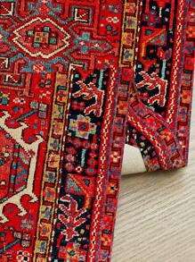1 chiếc khăn trải bàn vải lanh hình học màu đỏ và đen Bohemian, khăn trải bàn thiết kế quà tặng theo phong cách Boho, thích hợp cho gia đình, nhà hàng, phòng ăn, trang trí bàn, tiệc trong nhà/ngoài trời - Đỏ sẫm - Xem 4