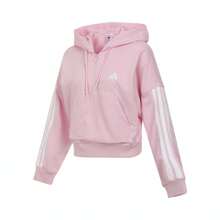 Adidas 女士 2025 3S FT QZ HD 套头针织卫衣 JN1943 - 粉色 - 查看 1