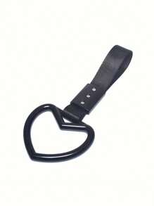 1pc Heart-Shaped Car Handle Strap - Stylish Rear Bumper Warning Ring In Multiple Colors, Strong Nylon & ABS Material, Perfect For Cars, Subways, And Buses - Multicolor - View 14